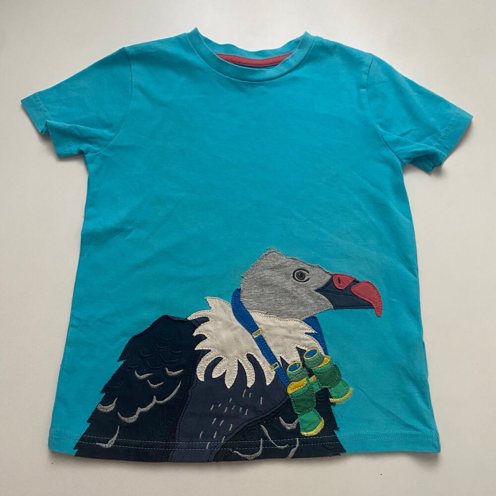 Mini Boden Vulture Binocular Explorer Appliqué Short Sleeve Shirt
